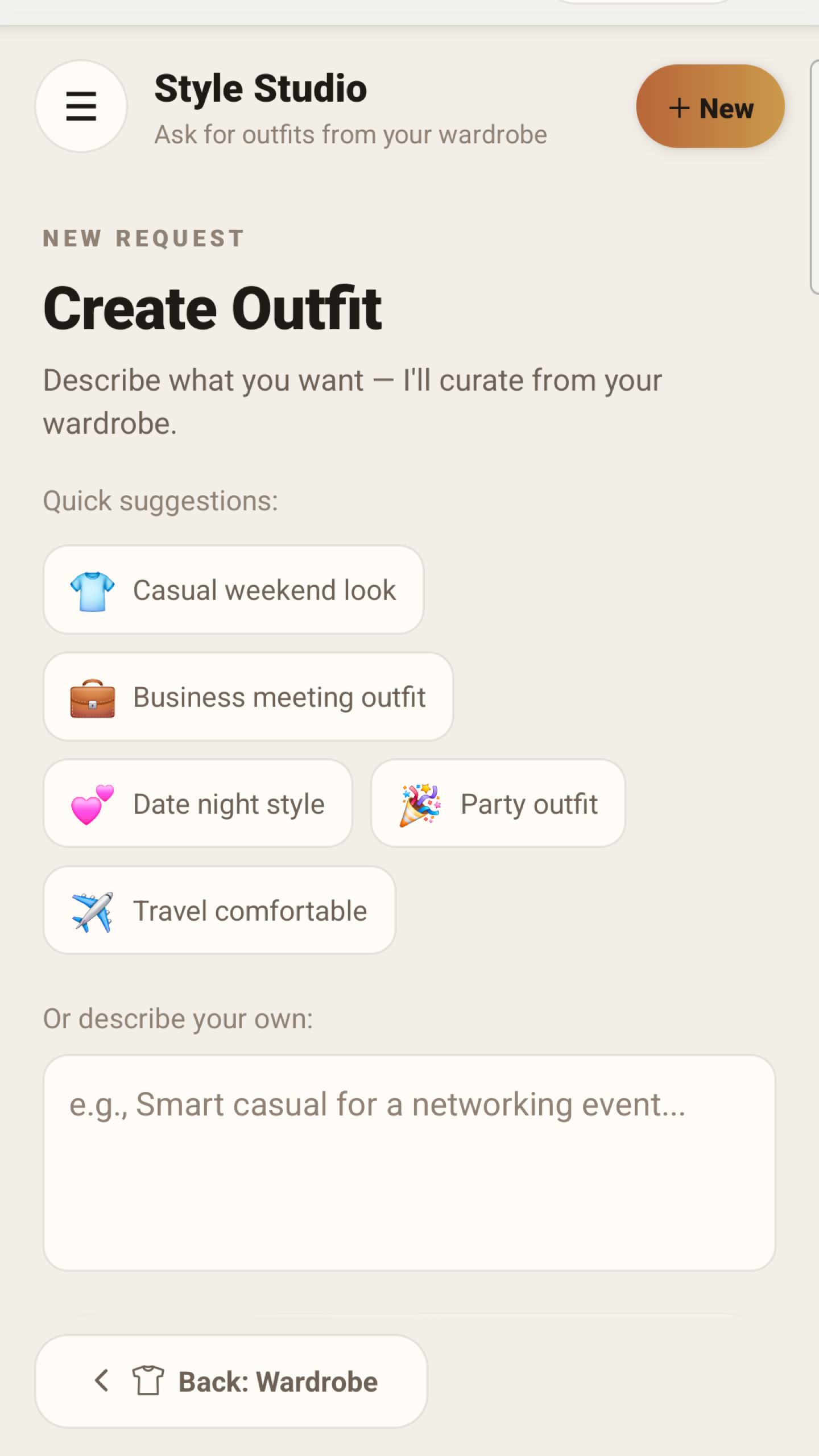 App Mockup - Smart Wardrobe